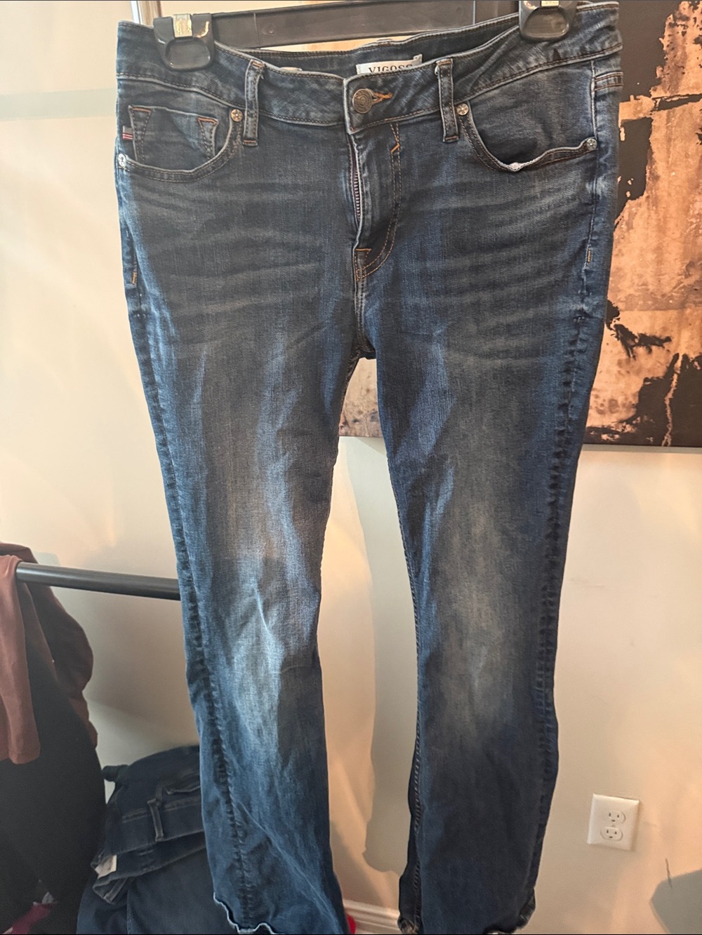 Vigoss Women's Skinny Jeans in Dark Blue Wash